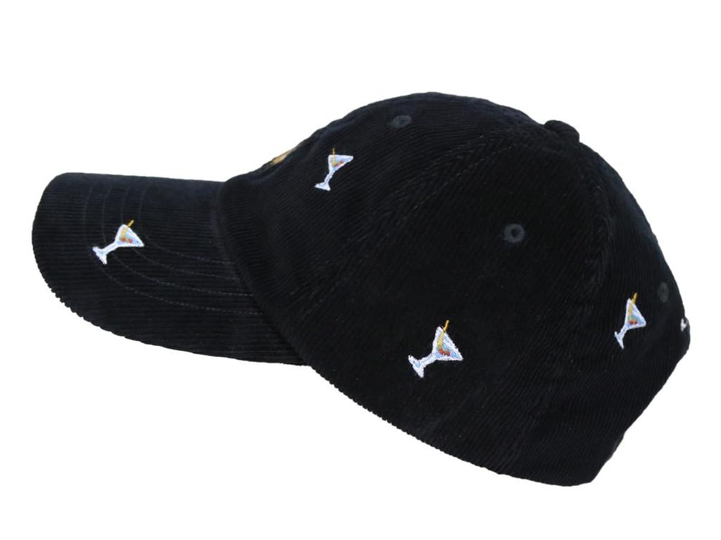 Polo Ralph Lauren and Corduroy Cap Signature Pony Hat 01080265 Men's Women's Multi-Embroidered BLACK/COCKTAIL [Used]
