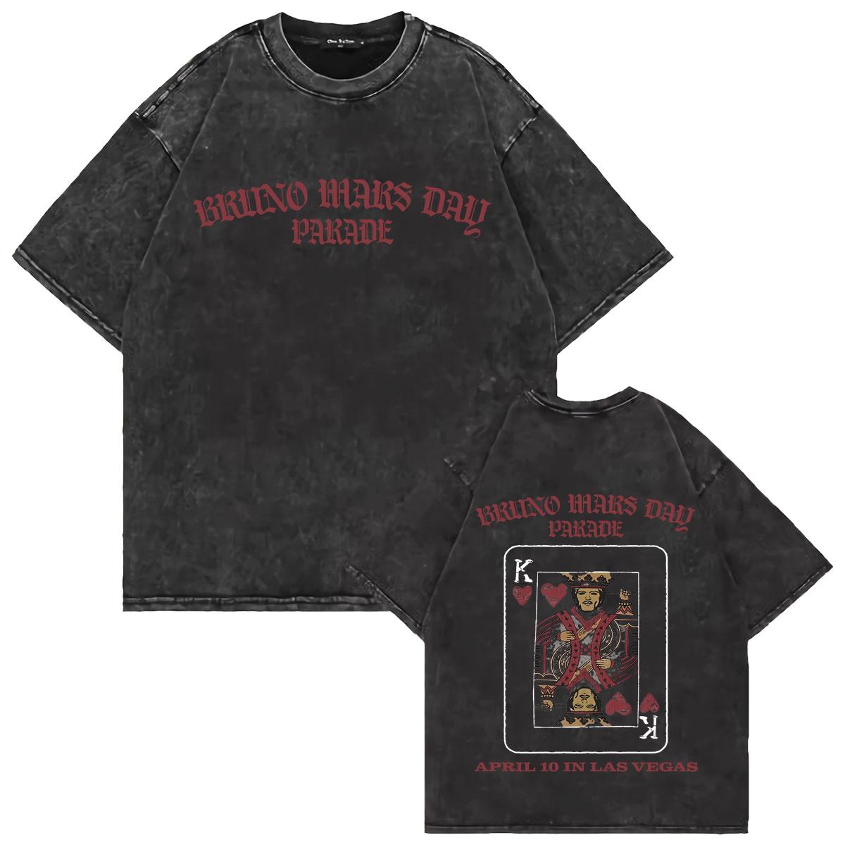 

Vintage Washed Gothic Casual Tops The Romantic Hot Sale T Shirt Bruno Mars Mens Women s Oversized Tee High Quality Tshirt S