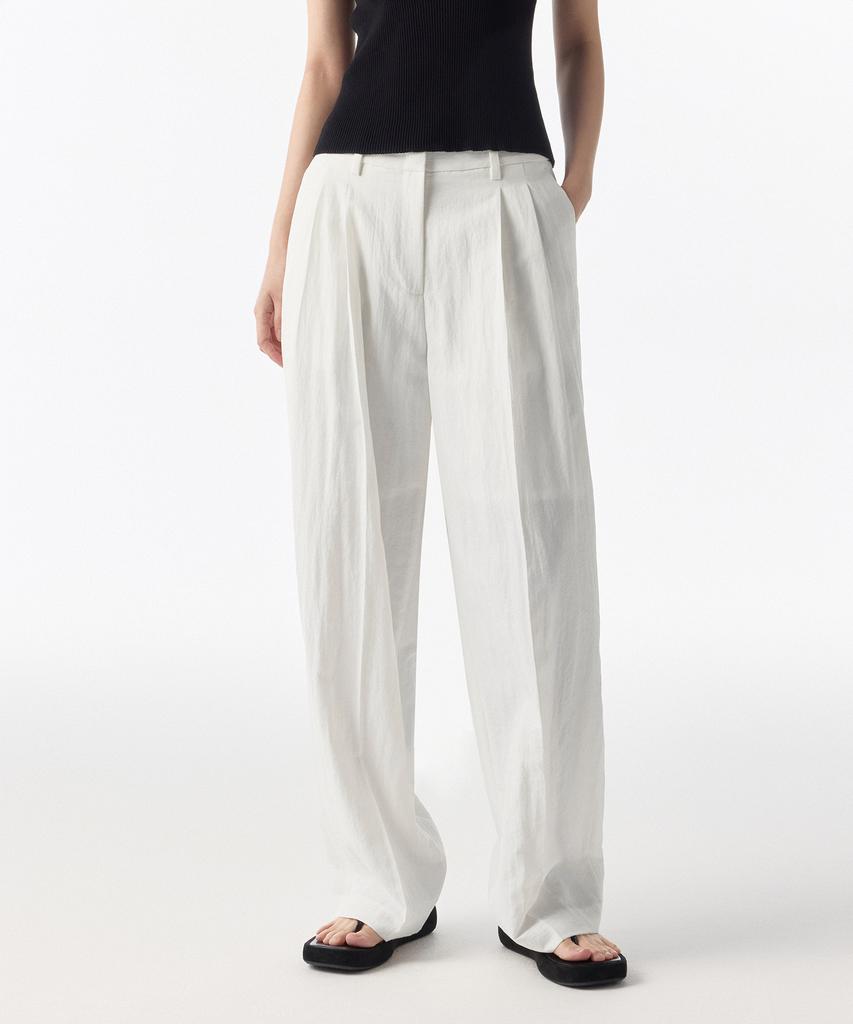 MUSINSA STANDARD WOMAN Women'S Crinkle Wide Pants [White]