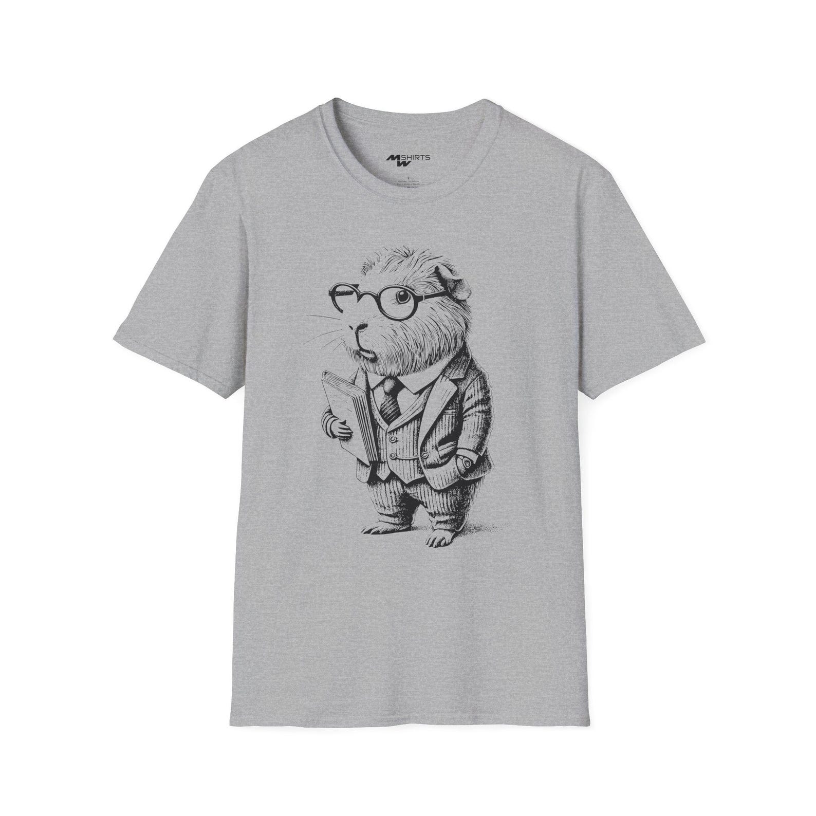 Engraved Hamster Office Worker T-Shirt/ Unisex Softstyle T-Shirt 3XL