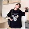 White Printed Short-sleeved T-shirt Women's Summer New Loose Half-sleeved Top Ns Pure Cotton Versatile Crew Neck T-shirt