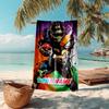 1PC Custom Name Football Player Action Beach Towel Highly Absorbent And Sand-Resistant Towel for Swimming, Pool, Yoga, And Travel Lightweight