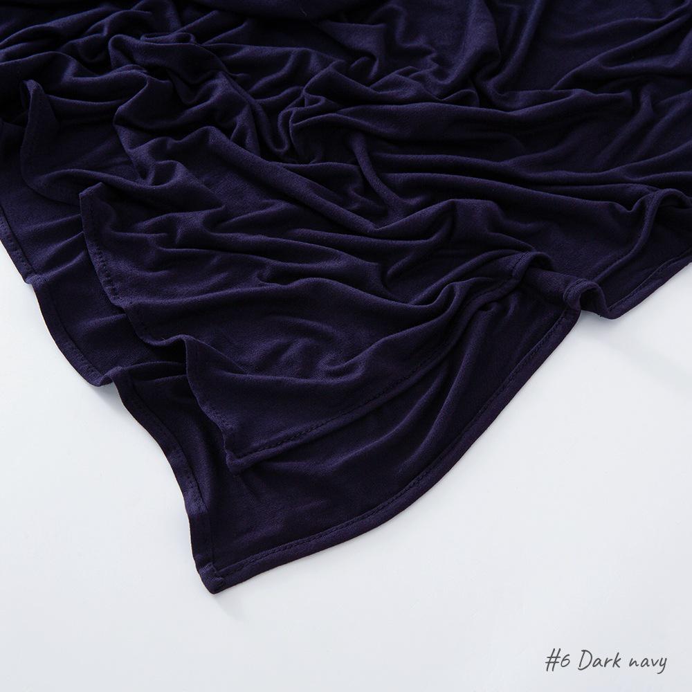 High-Quality Malaysian Modal Cotton Jersey Scarf with Rolled Edge