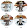 Porte-clés Peluche Animal Mignon Dessin Animé 15CM Tigre Lion Éléphant Hippopotame Tortue Pendentif Sac Rembourré