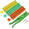 Animal Goat Pig Ear Tag Pliers Ear Cards with Number 001-100 Ear Tags Clamp for Installing Cattle Sheep Pigs Ear Tags