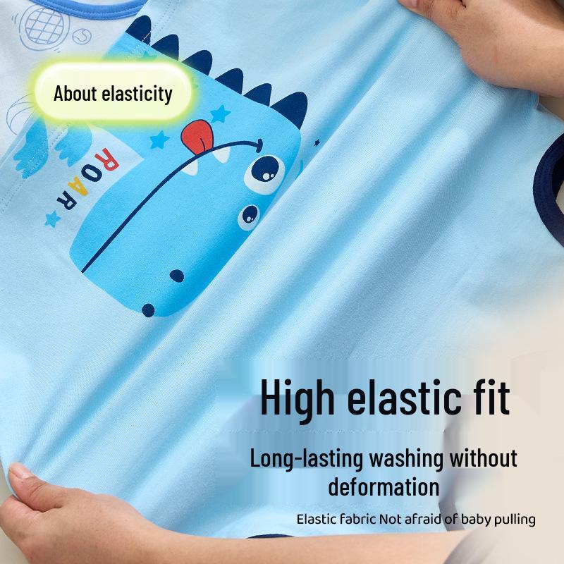 Clearance: Boys' Summer Cotton Sleeveless Base Layer Vest