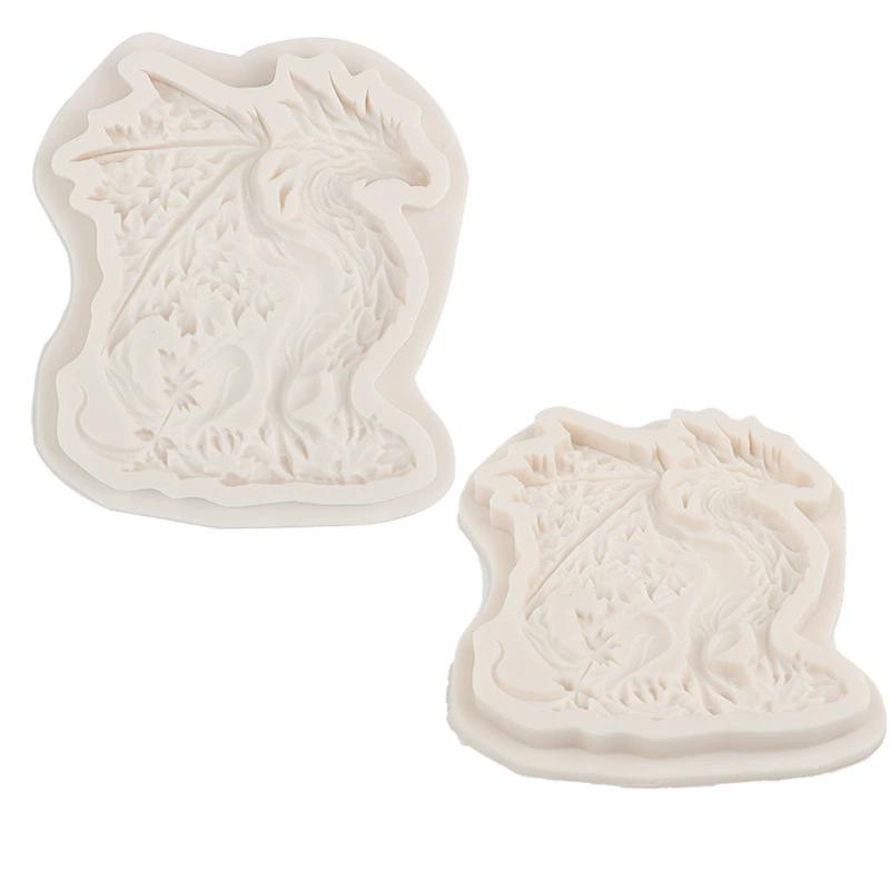 Dragon Warcraft Beast Silicone Mold DIY Fondant Cake Decorating Tool Sugarcraft Chocolate Resin Clay Candle Mold Baking Tools