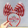 Non-slip Bowknot Hair Hoop Shiny Christmas Headband Sweet Christmas Hairband  Girls