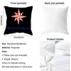 J-JEANNEAU logo Cushion Cover Pattern Printed Pillowcase for Living Room Sofa Cushion Cover & Bedroom Decor
