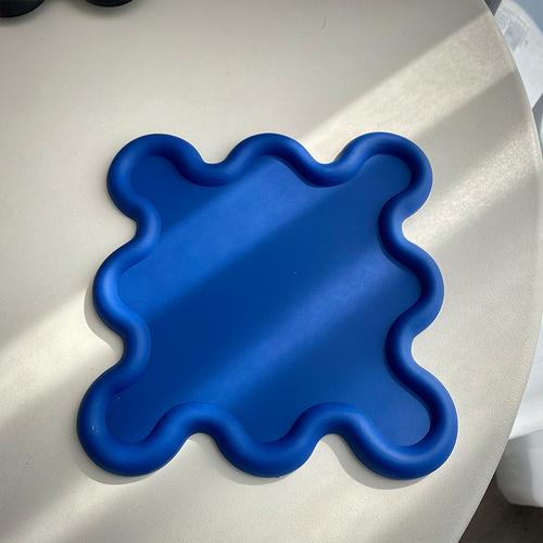 Nordic Style Irregular Storage Tray Sense Silicone Insulation Pad Coaster Thickened Placemat Square Home Desktop Decoration