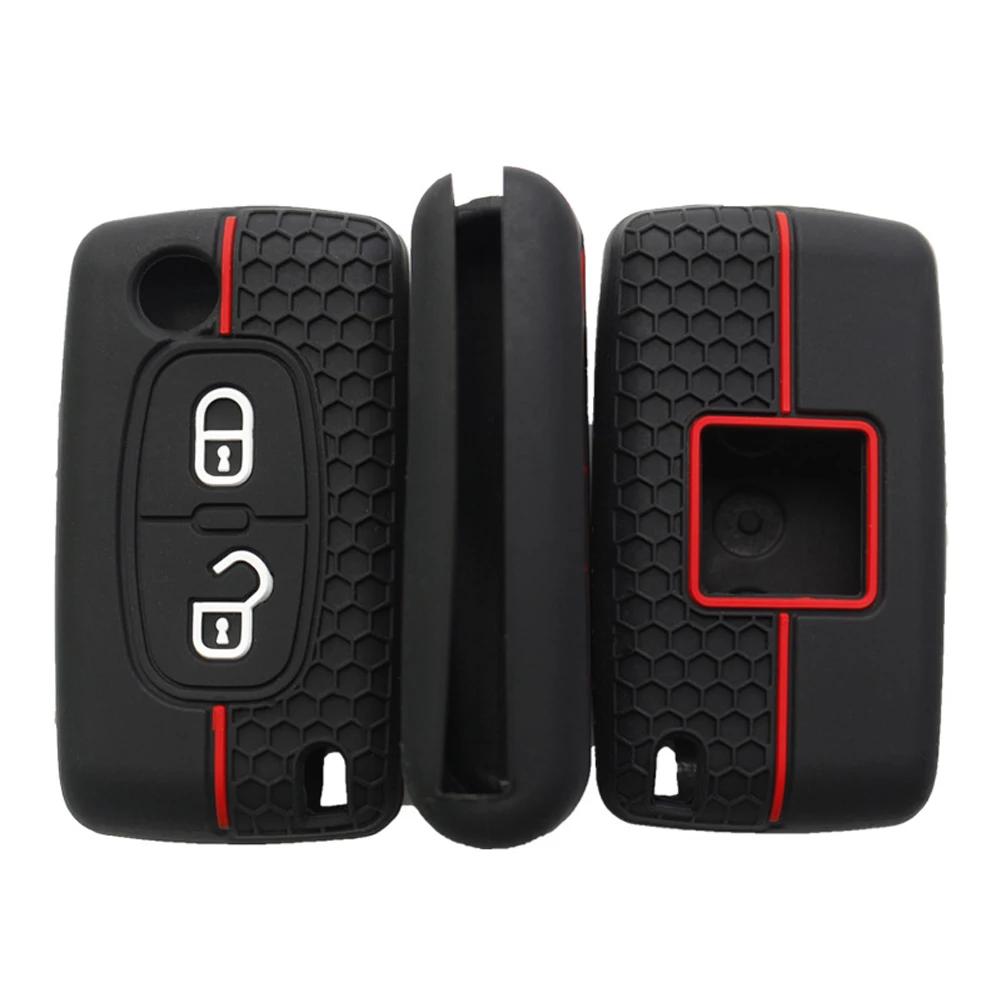 1x Soft Silicone Car Key Case Cover Protected Shell for Peugeot 208 2008 308 3008 508 408 307 4008 for Citroen C3 C4 C5 C6 C8