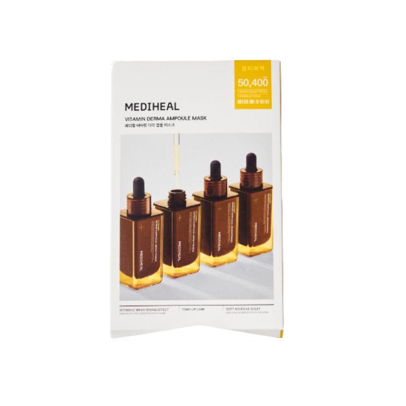 MEDIHEAL Vita Derma Ampoule Mask Niacinamide Brightening Hydrating Sheet Mask 24ml x 10 Sheets 1