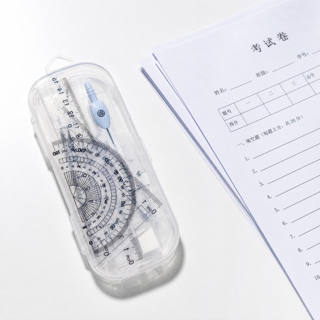 And Ruler Set for Students, Ruler Included, Geometry Kit for Exams and Drawing