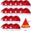 1-100pcs Christmas Hats Adults Kids Non-woven Red Santa Claus Hat Xmas Caps for New Year Party Home Decoration Festival Gifts