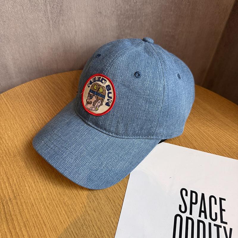 Embroidered Denim Baseball Cap With Breathable Sunshade For Summer And Casual Wear