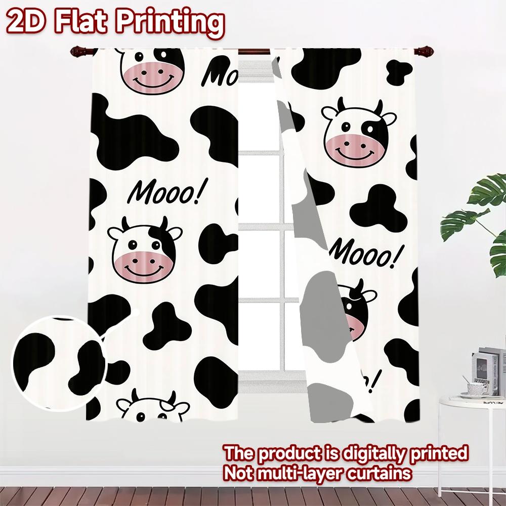 2D flat Photography Backdrop Popular Party Backdrop Cute Cow Faces 100% Polyester Family Party Decoration Use for Indoor