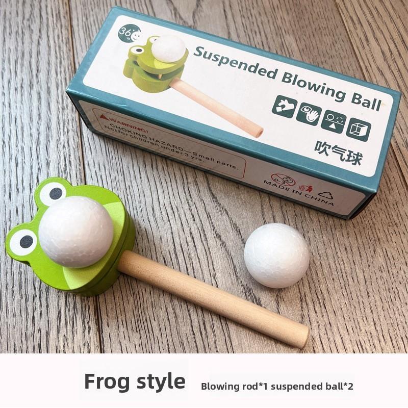 Wooden Ball Floating Toy With Cartoon Tiger Owl Exterior Design For Gift Kids