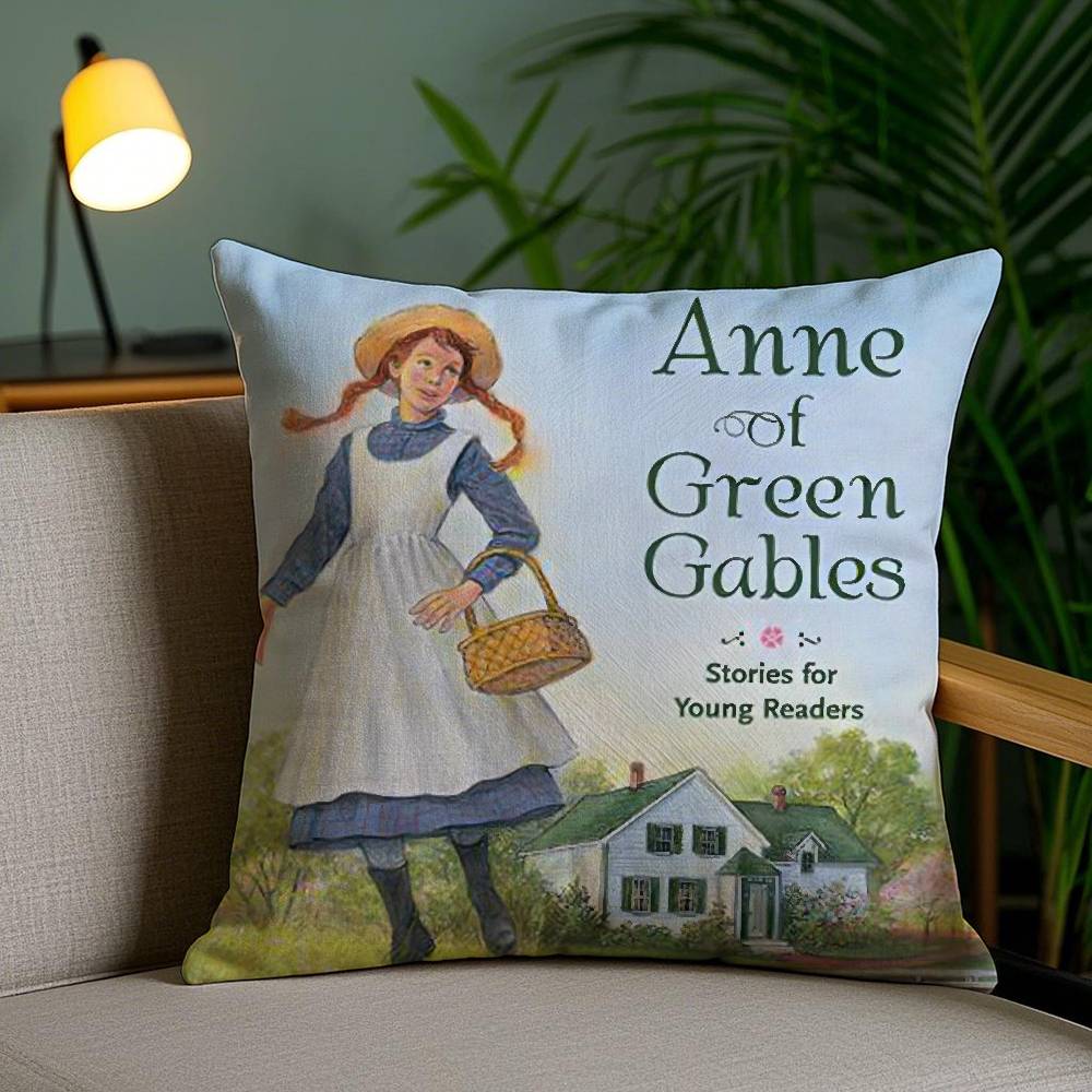 Anne of G-Green Gables Pillow Case Home Dorm Chair Back Short Plush Double-sided Printing Office Nap Time Cushion Cover
