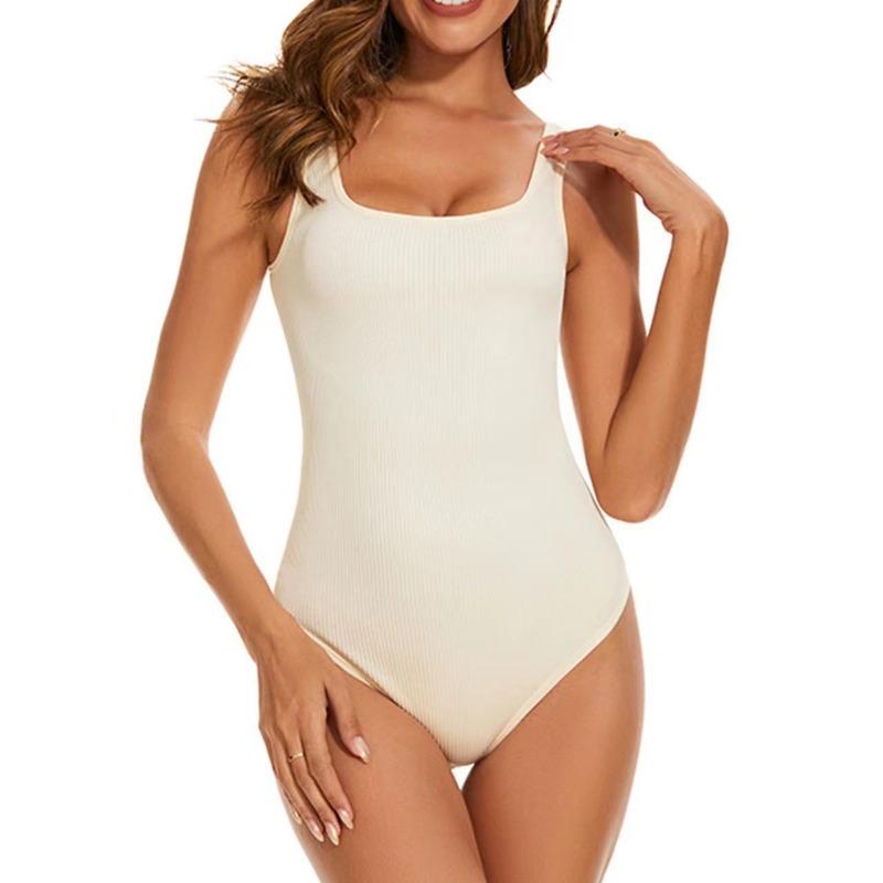 

Безшовний жилет із нитками, вузька талія, формуючі стегна, боді з круглим вирізом, тонування живота S off білий колір