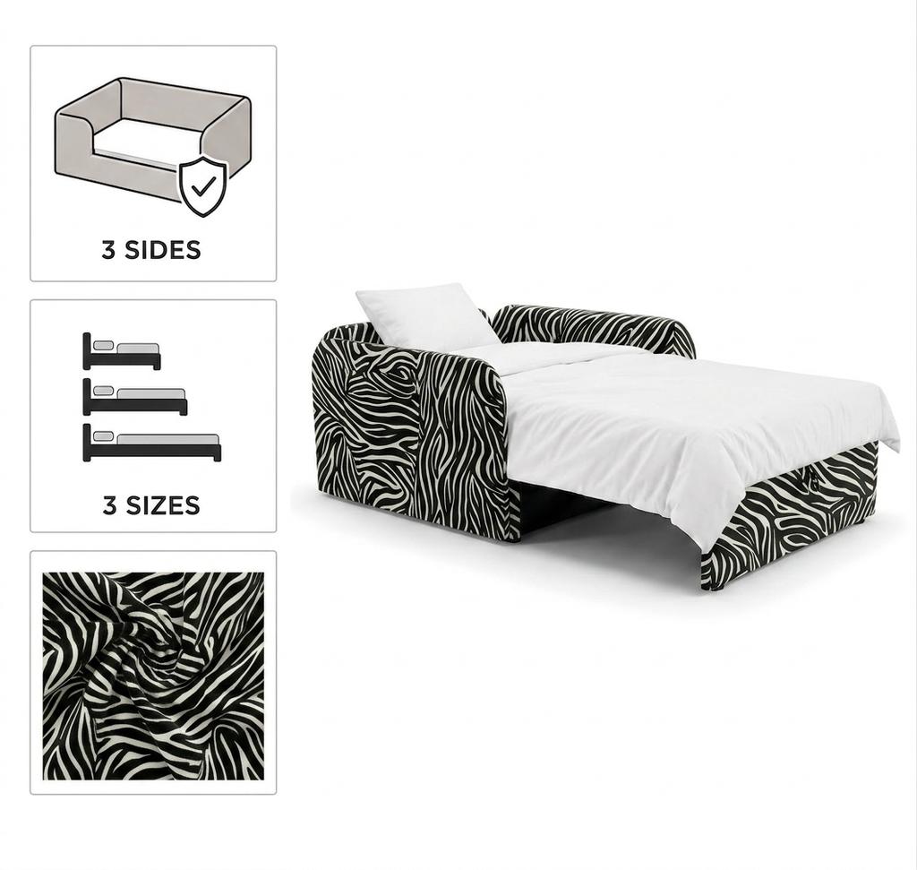Kinderbett Denis 3B Flowers mit Ausziehfunktion und Bettkasten – Family Meble