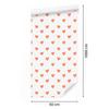 Hearts Wallpaper White, Peach and Cream 50x1000