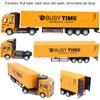 1/48 Crisis Detachable Pull Back Alloy Container Truck Toy, Construction Truck Model Toy, Simulation for Kids Birthday Gifts
