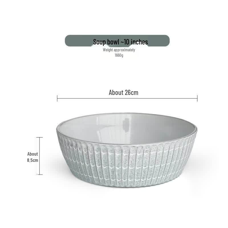 ZISIZ Nordic Ceramic 10-inch Soup Bowl
