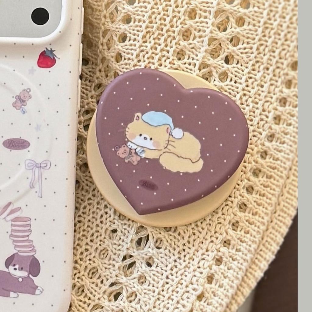 ins cream cat and dog bracket for iphone17pro max mobile phone case apple 16 film soft 13 magnetic suction 17