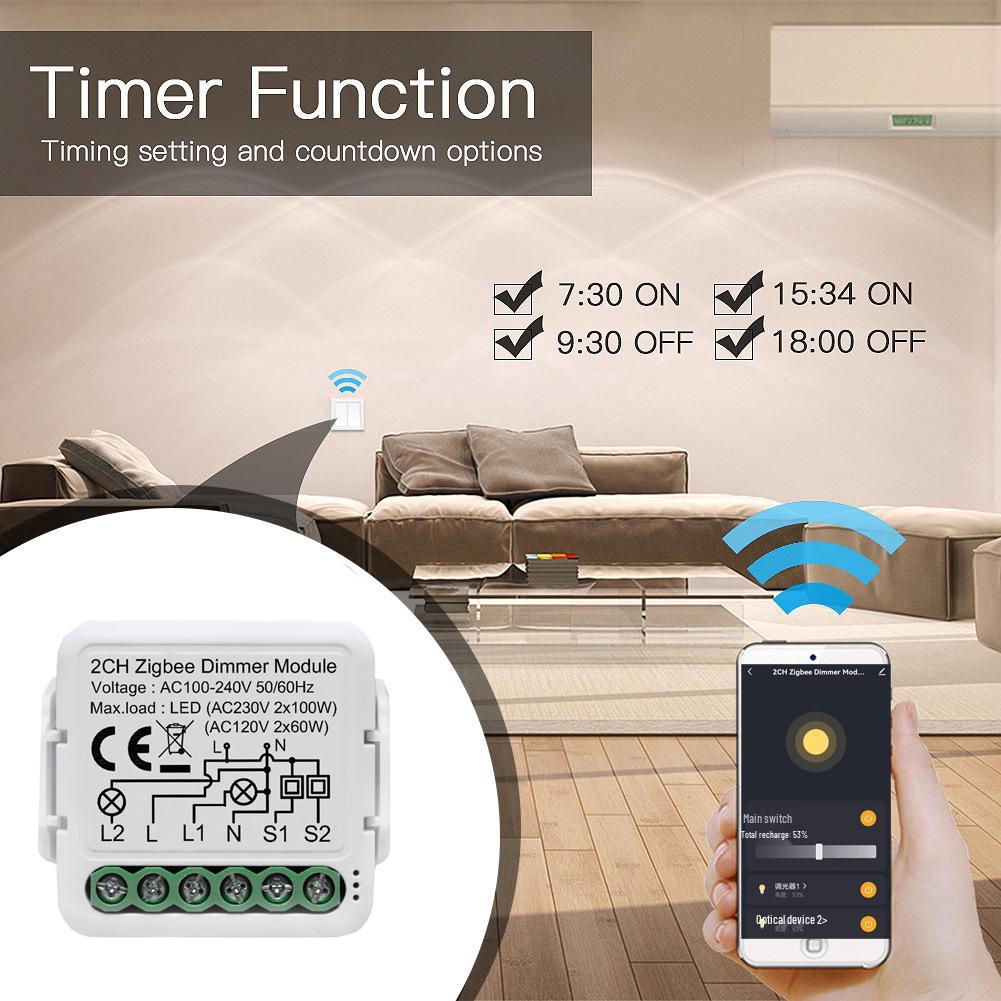 Tuya Zigbee Smart WiFi Dimmschalter