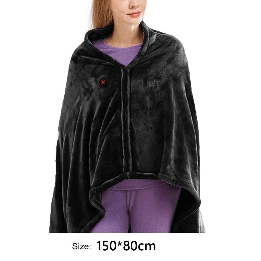 USB Electric Heated Blanket 3 Heating Levels Fleece Heated Blanket Portable Body Warmer Blanket for Household and Office