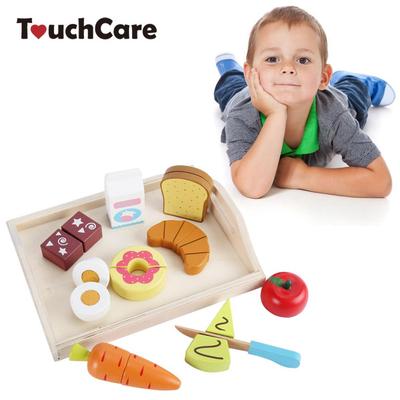 Çocuklar Ahşap Oyuncaklar Çocuk Simülasyon Mutfak Aracı Kesme Sebze Eğitici Oyuncak Oyna Pretend