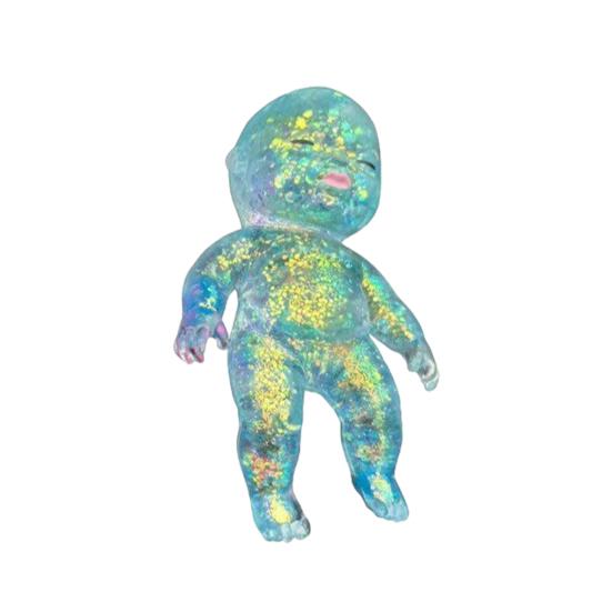 

1/2/3/4/5Pcs Glitter Babies Stress Relief Toy Soft Stretchy Anxiety Relieving Clear Baby Squeeze Toy Hand Relaxation Stress Sugar Ball Fidget Toy S 1pc