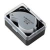 40X Metal Illuminated Jewelry Loop- Magnifier Pocket Folding Magnifying Glass Jewelers Eye Loupe for W/ LED & Keychain H
