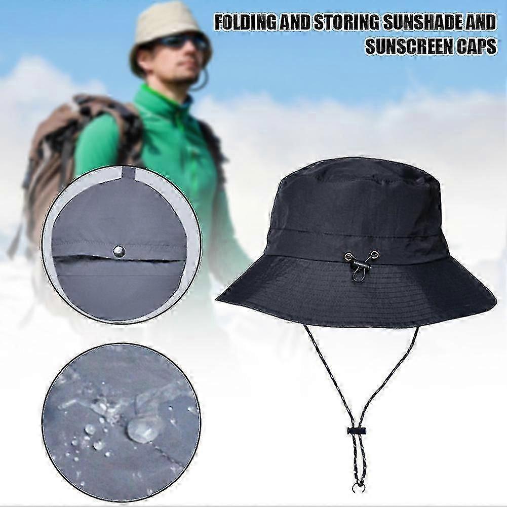 Summer Waterproof Packable Bucket Hat Portable Breathable Unisex Hat For Picnic Camping