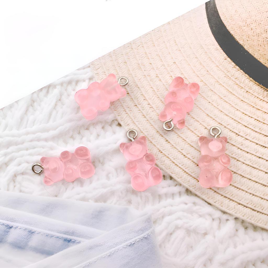 Bear Candy Resin Lollipop Pendant: Mix 32 DIY Jewelry & Toy Accessories Lucky Bag for Kids