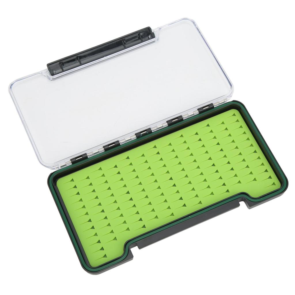 Fly Fishing Box Portable Transparent Impact Resistance Waterproof Silicone Fly Box for Outdoor Fishing 103x17x188mm