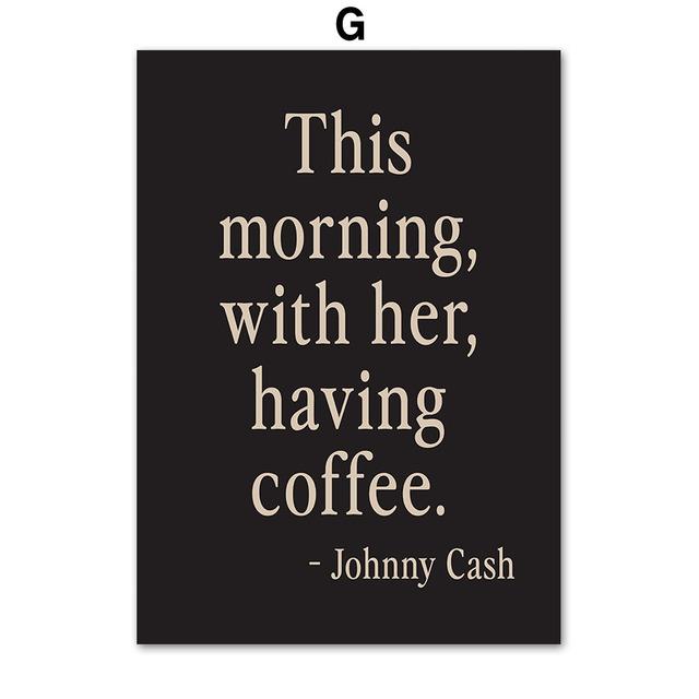 Abstract Line Hand Cup Coffee Maker Quote Wall Art Canvas Painting Nordic Posters And Prints Wall Pictures For Living Room Decor