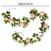 1PC Peony Flower Tea Flower Vine Green Plant Air Conditioner Pipe Decoration Rose Leaf Artificial Flower Vine Strip