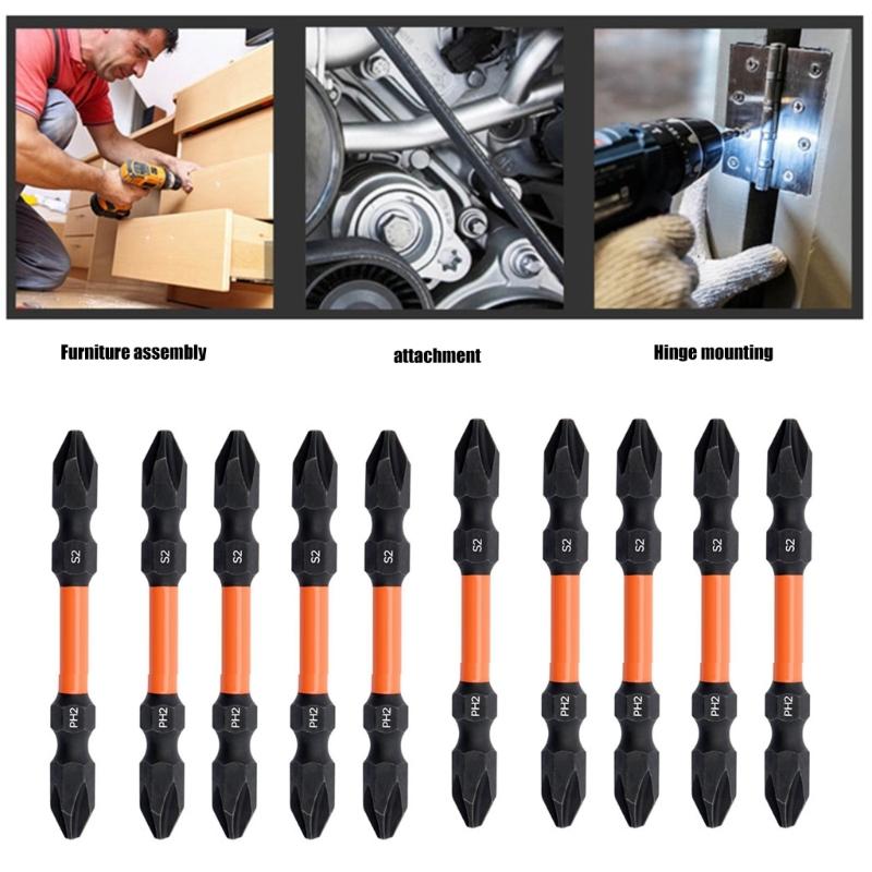 High Strength S2Steel Double Headed Crosses Screwdriver Bits for Versatile Use in Various Repair and Assembly Tasks