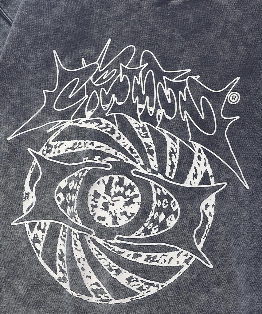 CRITIC Wormhole Snow Dyeing Sweatshirts Charcoal