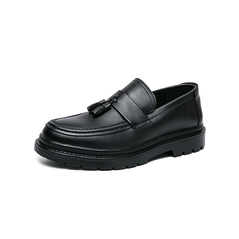 Black tassel men's Loafers soft Moccasins high-quality spring and autumn genuine leather shoes men's business shoes for men