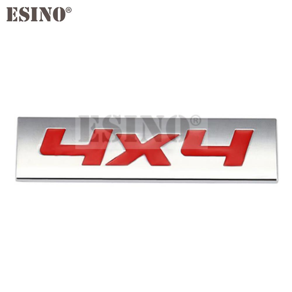 Car Styling 3D V6 V8 4 x 4 Logo Metal Zinc Alloy Car Sticker Badge Body Rear Trunk Adhesive Decal Emblem