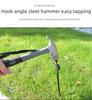 Multifunctional Outdoor Hammer: High-Carbon Steel Camping Tool with Ground Nail Puller