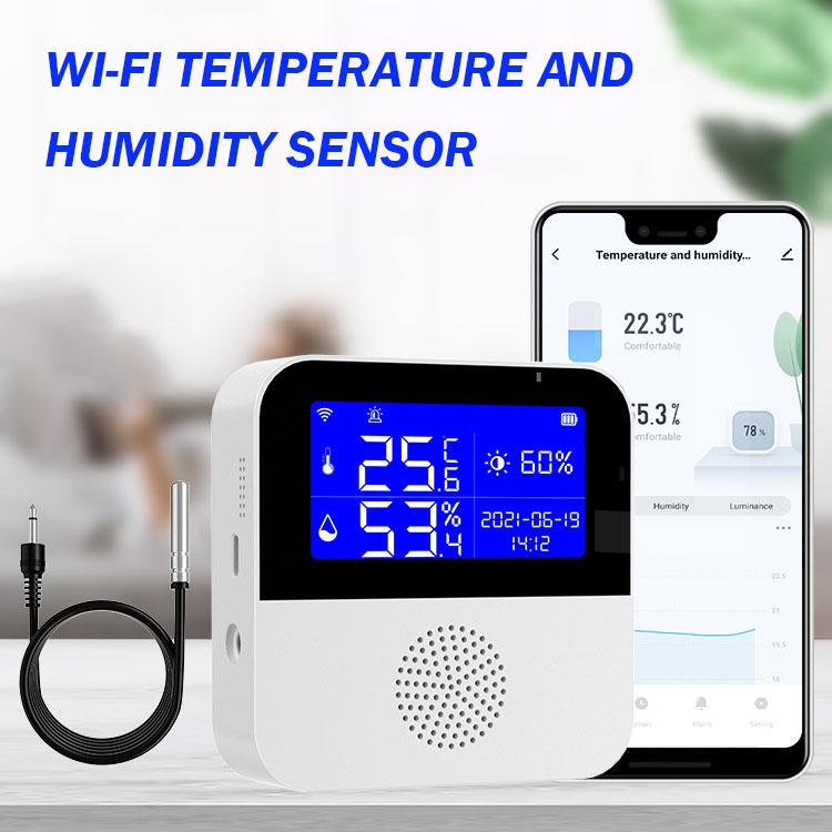 

ЖК-WiFi Интеллектуальный датчик температуры и влажности Метр Гигрометр Термометр Монитор
