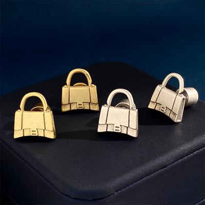 Retro Bag Earrings Women'S Antique Creative Design Stud Earrings Jewelry