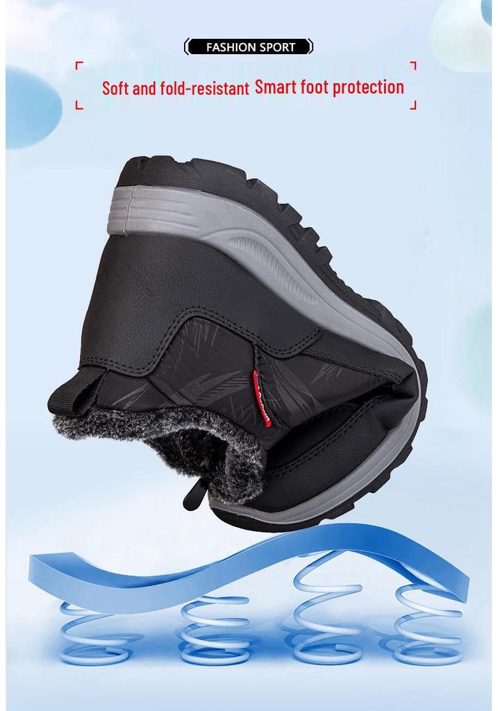 Zhang Kaili Women's Winter Plus Velvet Warm Snow Boots for Walking and Casual Wear
