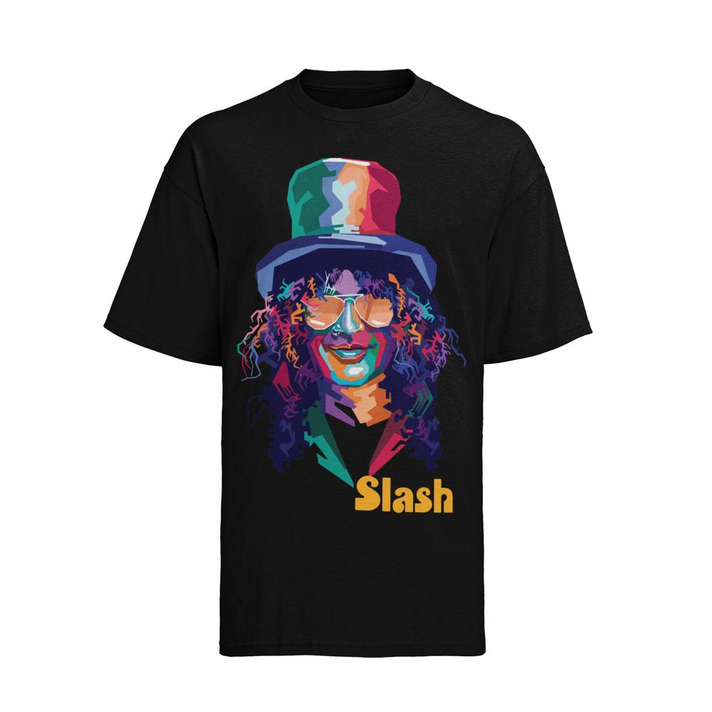 Retro slash Saul Hudson Musik 80s 70s konzert Herren T-Shirt Baumwolle