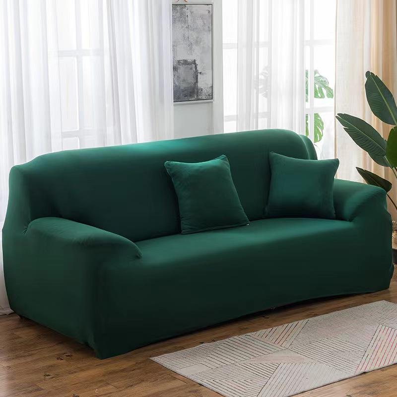 Einfarbige elastische Sofabezüge für Wohnzimmer, Spandex-Ecksofa-Schonbezüge, Couch-Stuhlbezug, 1/2/3/4-Sitzer