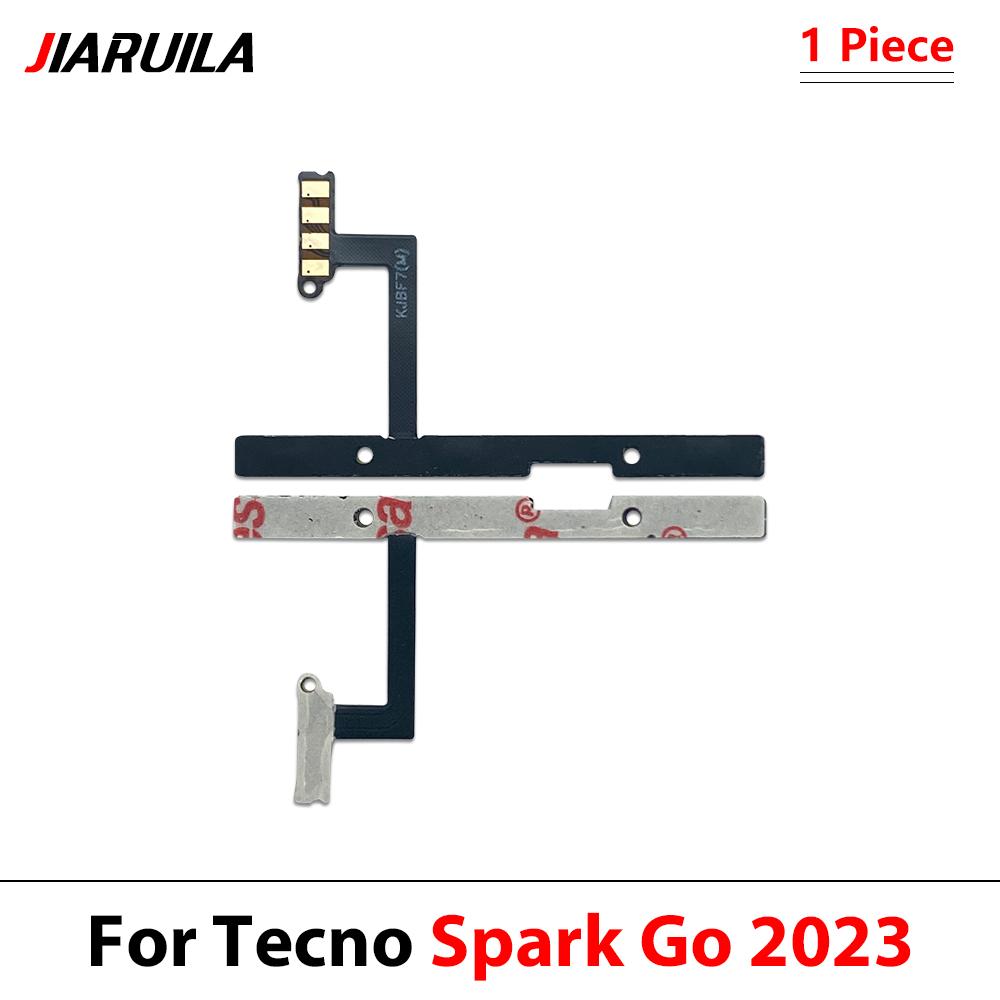11Pcs For Tecno Spark Go 1116 Spark 11 Pro Plus Spark 6 Go Spark 11C 11C Volume Power Switch On Off Button Key Flex Cable