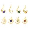 18K Gold Plated Copper Whale Pendant Necklace with Crystal Inlay - DIY Jewelry Material